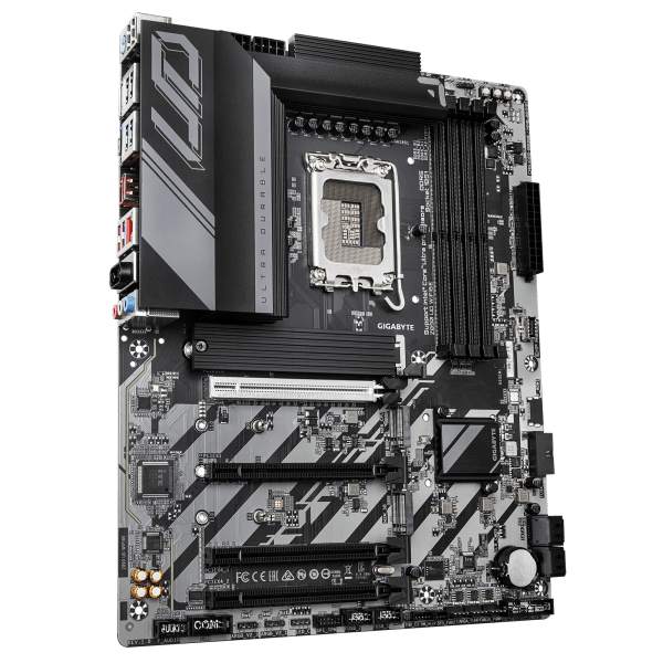 GIGABYTE Z890 UD WIFI6E Scheda Madre - Supporta CPU Intel Core Ultra (Serie 2), VRM a 12+1+2 fasi, fino a 8800MHz DDR5 (OC), 1xPCIe 5.0 + 2xPCIe 4.0, Wi-Fi 6E, LAN 2.5GbE, USB 4 - E_0016_2305-8PS