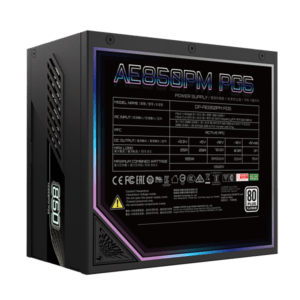 GIGABYTE AORUS ELITE P850W Alimentatore - PCIe 5.0, 80 PLUS Platinum, Design completamente modulare, Ventola da 120 mm, Compatibile con ATX 3.0, Spina EU - E_0016_2B12-00Q